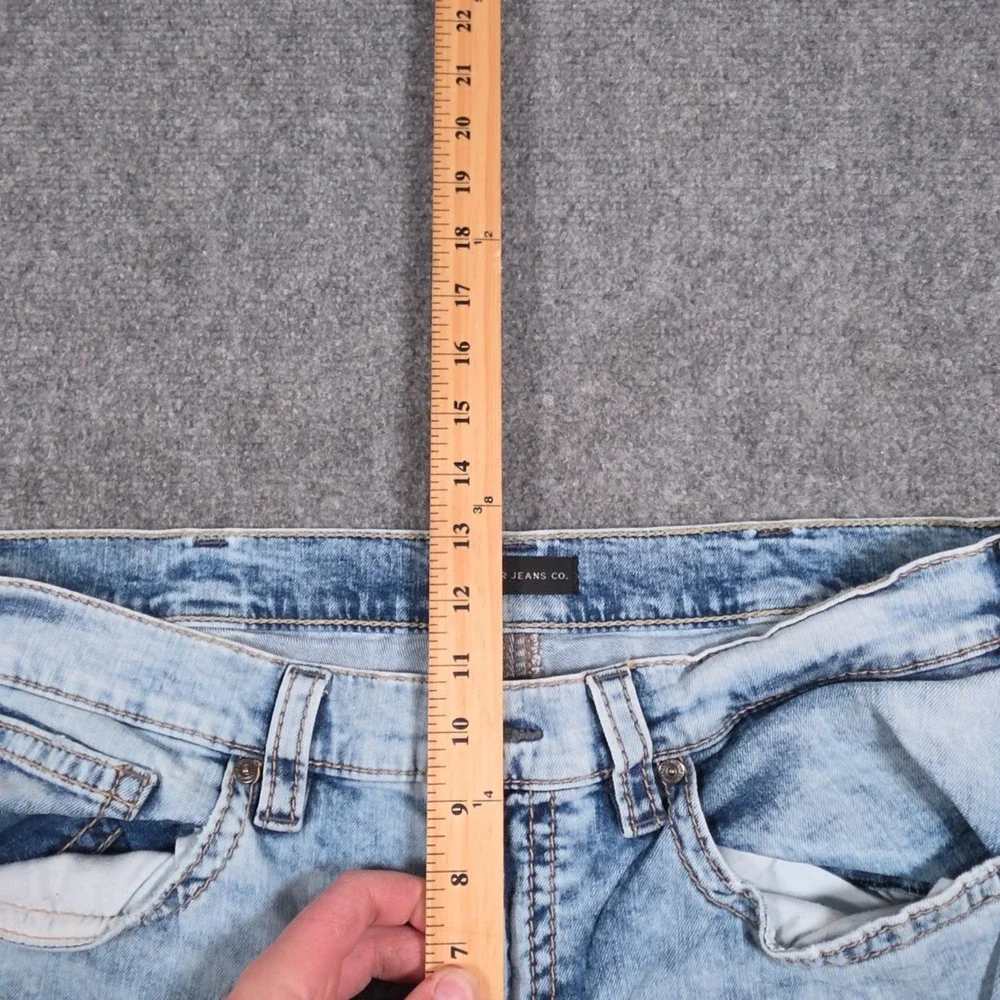 Silver Jeans Co Grayson Jeans Mens 36x30 Light Blue Acid Wash Straight